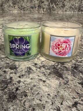 NEW Slatkin & Co Flower Shop & Spring Bundle 1.3 oz Jar Candle Bath & Body Works